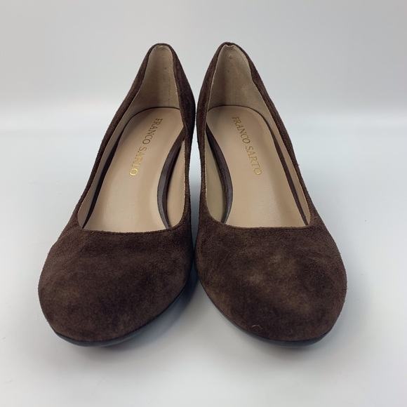 FRANCO SARTO Zeus 2 Brown Suede Wedge Heels Sz 7 - Picture 5 of 8